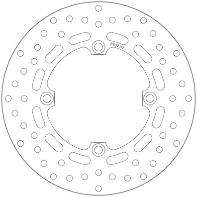 Brembo Bremsscheibe Oro 68B407P7 starr-rund KBA Außen-Ø 256 Innen-Ø 116 LK Ø 136