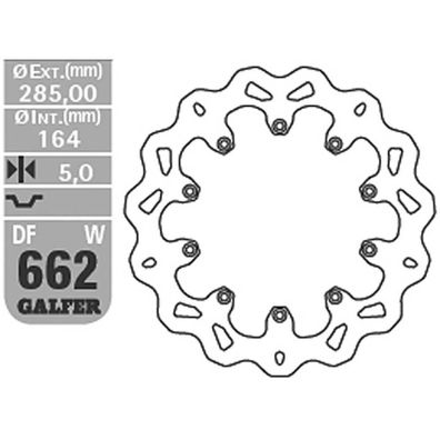 Galfer Wave Bremsscheibe DF662 DF662W starr vorn + hinten KBA DF662W 84001602343