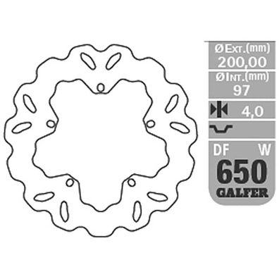 Galfer Wave Bremsscheibe DF650 DF650W starr KBA DF650W 8400160234291 Motorrad