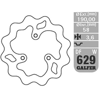 Galfer Wave Bremsscheibe DF629 DF629W starr KBA DF629W 8400160234161 Motorrad