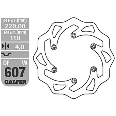 Galfer Wave Bremsscheibe DF607 DF607W starr hinten KBA DF607W 8400160234079