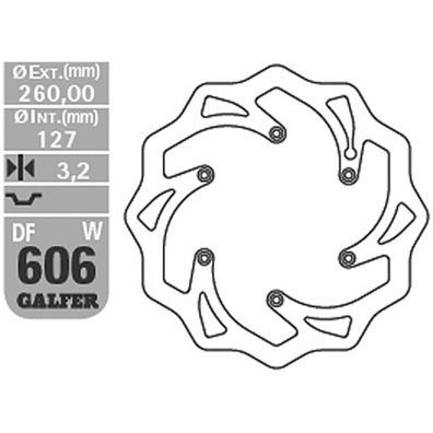 Galfer Wave Bremsscheibe DF606 DF606W starr vorn KBA DF606W 8400160234062