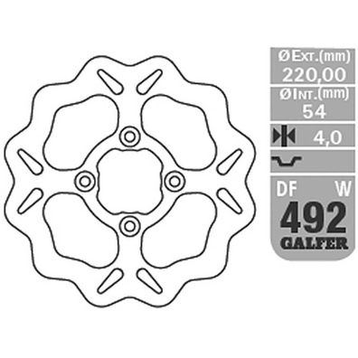 Galfer Wave Bremsscheibe DF492 DF492W starr KBA DF492W 8400160233966 Motorrad