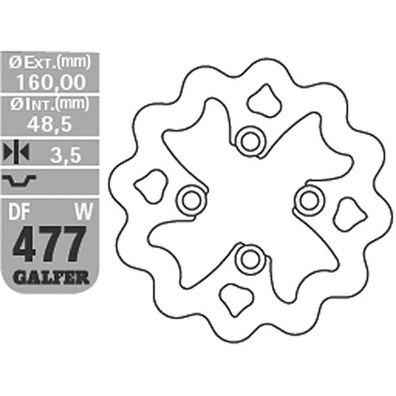 Galfer Wave Bremsscheibe DF477 DF477W starr vorn KBA DF477W 8400160233850