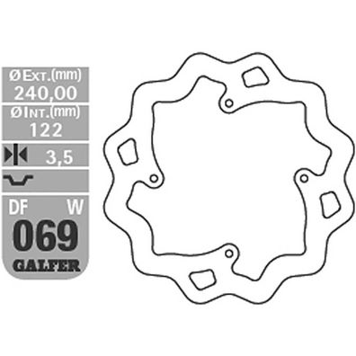 Galfer Wave Bremsscheibe DF069 DF069W starr hinten KBA DF069W-AL- 8400160233515