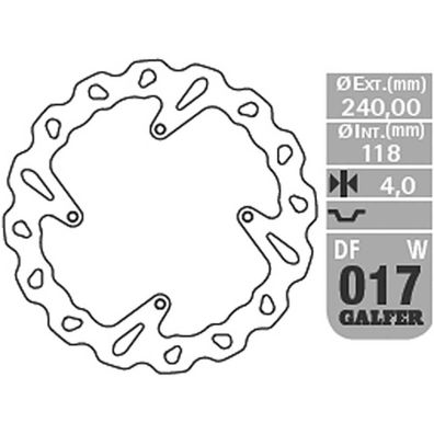 Galfer Wave Bremsscheibe DF017 DF017W starr vorn KBA DF017W 8400160233232