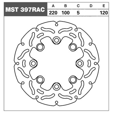 TRW Bremsscheibe MST397RAC starr KBA MST397RAC 3322938023454