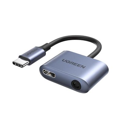 Ugreen USB Typ C (männlich) - USB Typ C PD QC (weiblich) + 3,5mm Miniklinke (weibl