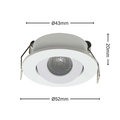 LED Mini Spot Einbaustrahler Unterbauspot Einbauspot Mini Leuchte mit Trafo 1.5w