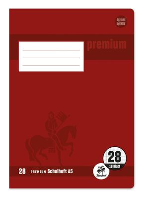 Staufen® 734010378 Heft Premium LIN 28 - A5, 16 Blatt, 90 g/qm, kariert mit RandPR