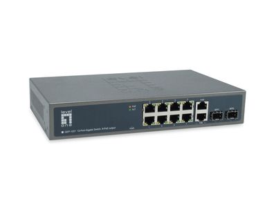 Level One GEP-1221 LevelOne Switch 10x GE GEP-1221 2xGSFP 150W 8xPoE