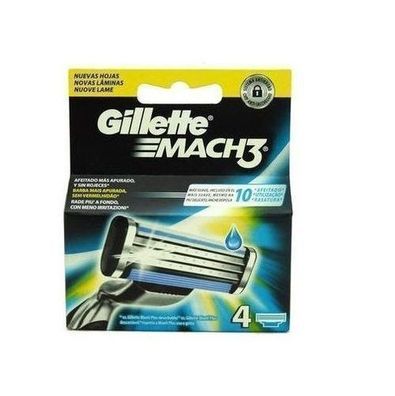 Gillette Mach 3 Ersatzklingen für Männer, 4 Stück