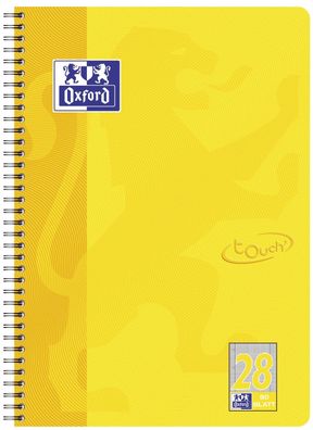 Oxford 400086495 Collegeblock Touch Lin.28 - A4, 80 Blatt, 90 g/qm, 4-fach Lochung