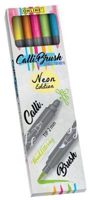 ONLINE® 19078 5 ONLINE® Calli. Brush Double Brush-Pens farbsortiert