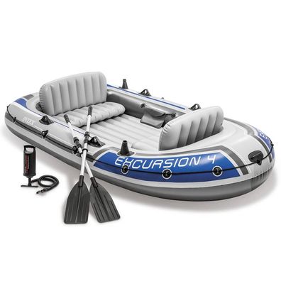 Intex Schlauchboot mit Rudern und Pumpe Excursion 4 68324NP