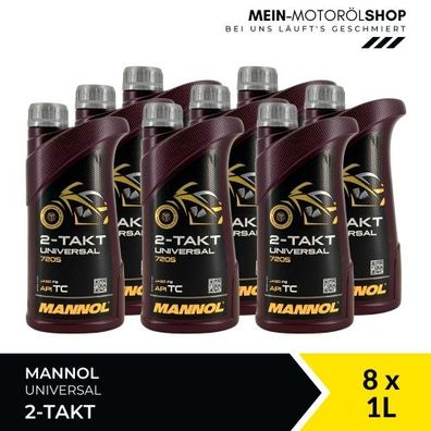 Mannol 2-Takt Universal 8x1 Liter