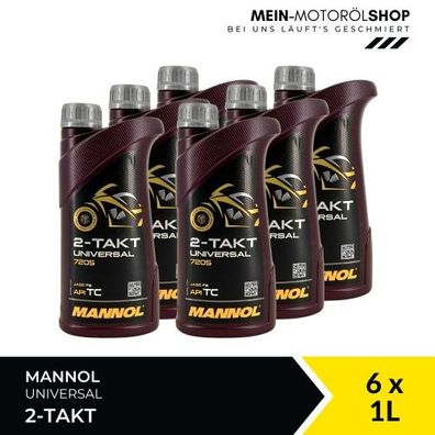 Mannol 2-Takt Universal 6x1 Liter