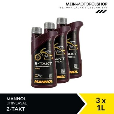 Mannol 2-Takt Universal 3x1 Liter