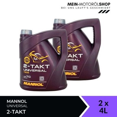 Mannol 2-Takt Universal 2x4 Liter