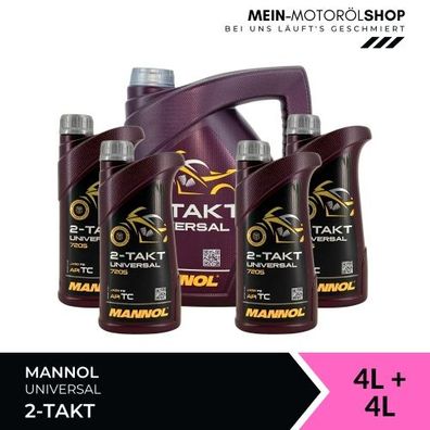 Mannol 2-Takt Universal 4 + 4 Liter