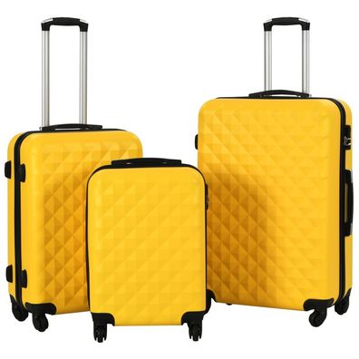 vidaXL Hartschalen-Trolley-Set 3 Stk. Gelb ABS