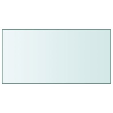 vidaXL Tischplatte Transparent 50x100 cm Hartglas