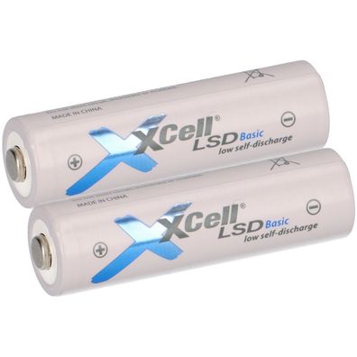 2x XCell Mignon AA Akku LSD Basic Ni-MH 1,2V 2100mAh