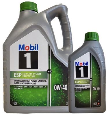 Mobil 1 ESP X4 0W 40 MB , orsche C40 ACEA C3 1x5 Liter + 1x1 Liter