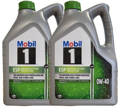 Mobil 1 ESP X4 0W 40 Porsche C40 ACEA C3 Motoröl 2x5 Liter