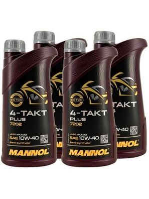 Mannol 4-Takt Plus 10W-40 4x1 Liter