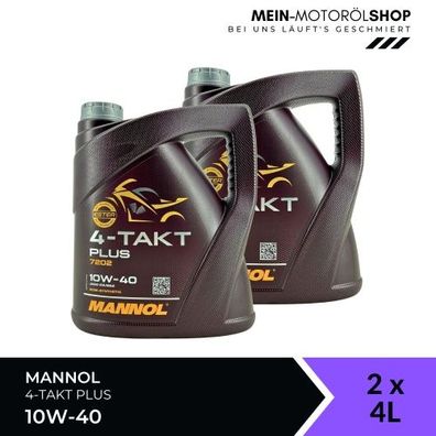 Mannol 4-Takt Plus 10W-40 2x4 Liter