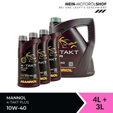 Mannol 4-Takt Plus 10W-40 4 + 3 Liter