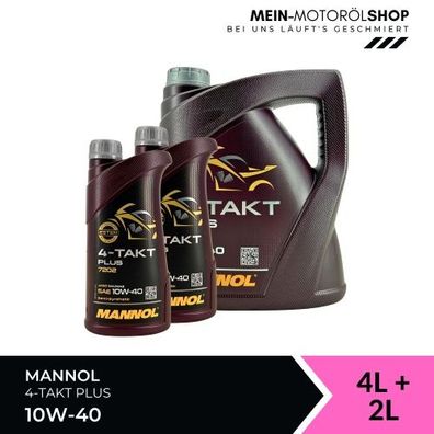 Mannol 4-Takt Plus 10W-40 4 + 2 Liter