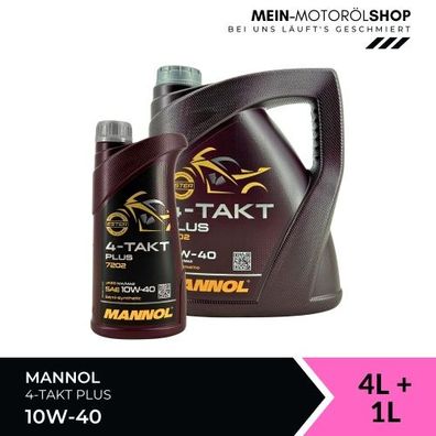 Mannol 4-Takt Plus 10W-40 4 + 1 Liter