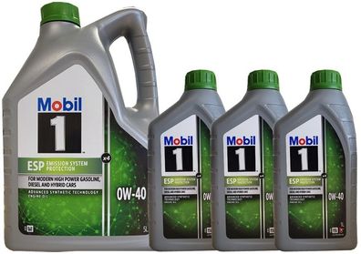 Mobil 1 ESP X4 0W 40 Porsche C40 ACEA C3 Motoröl 1x5 Liter + 3x1 Liter