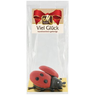 Odenwälder Marzipan Glückskäfer in Geschenkfolie Viel Glück 45g