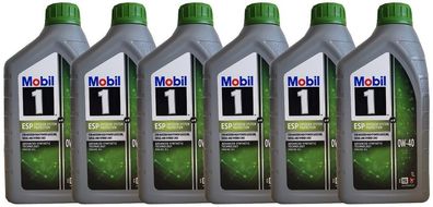 Mobil 1 ESP X4 0W 40 Porsche C40 ACEA C3 Motoröl 6x1 Liter