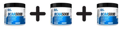 3 x EVL Nutrition BCAA 5000 - Unflavored (30 serv)