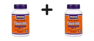 2 x Now Foods Taurine 1000mg (100)