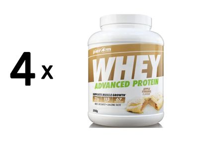 4 x Per4m Whey Advanced Protein (2010g) Apple Strudel