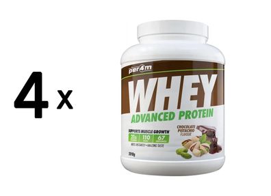 4 x Per4m Whey Advanced Protein (2010g) Chocolate Pistachio