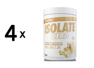 4 x Per4m Whey Isolate Zero (900g) White Chocolate