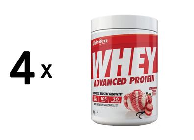 4 x Per4m Whey Advanced Protein (900g) Strawberry Creme