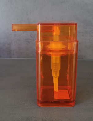 Cubo Clear Orange Seifenspender Rechteckiges, transparentes Design