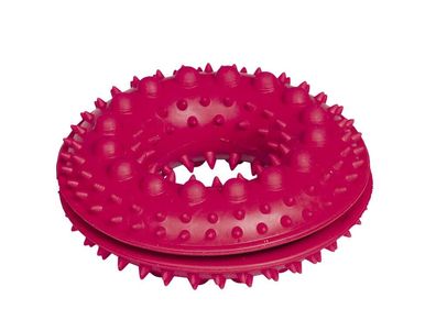 Nobby Vollgummi Snackring mit Noppenrot 10,5 cm Hund Spielzeug Kauen