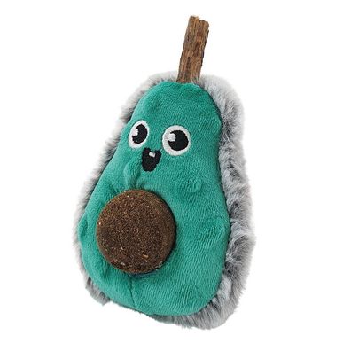 Nobby Pluesh Avocado mit Matatabi Stick und Catnip Kugel13 cm Katze Spielzeug