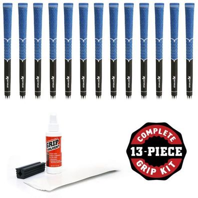 Karma V-Cord Golf Griff Standard schwarz - blau Griff Set (13 x Griffe, 13 x Tape,