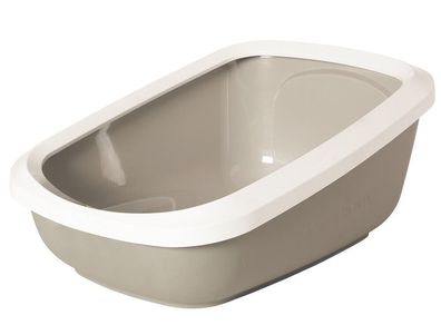 Nobby Katzentoilette mit Rand ASEO JUMBO mokka weiss 67,5 x 48,5 x 28 cm Katze