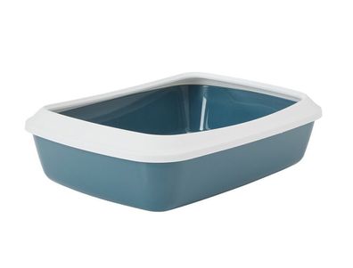 Nobby Katzentoilette mit Rand Iriz steinblau 50 x 36,5 x 11,5 cm Katze Cat WC