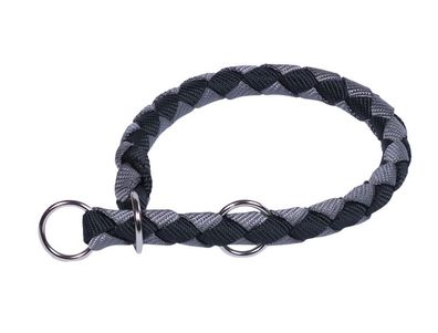 Nobby Würger Halsband Zug-Stopp-Halsband Corda schwarz/grau 30-36 cm 12 mm